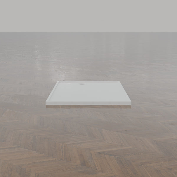 1400 × 1075 Rectangular Shower Tray – 45mm Slim Non-Slip — end view · Omnitub gallery end