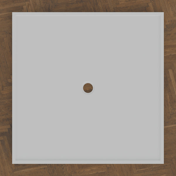 1400 × 1400 Square Shower Tray – 45mm Slim Non-Slip — bird's-eye · Omnitub bird's-eye hero