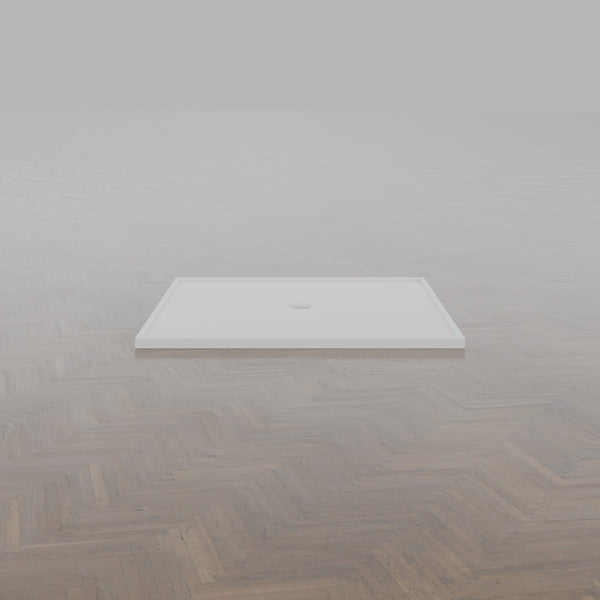 1400 × 1400 Square Shower Tray – 45mm Slim Non-Slip — side profile · Omnitub gallery side