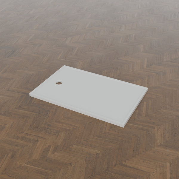 1400 × 900 Rectangular Shower Tray – 45mm Slim Non-Slip — three-quarter view · Omnitub gallery 34