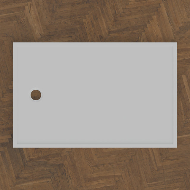 1400 × 900 Rectangular Shower Tray – 45mm Slim Non-Slip — bird's-eye · Omnitub bird's-eye hero