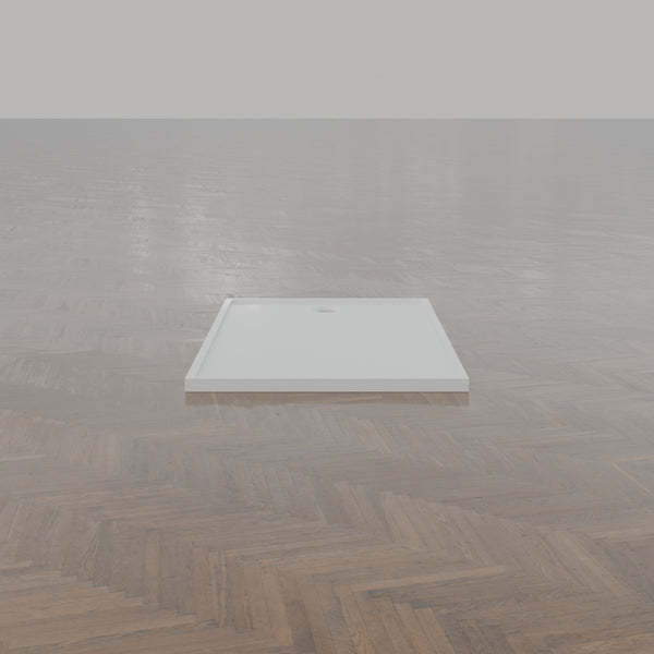 1400 × 900 Rectangular Shower Tray – 45mm Slim Non-Slip — end view · Omnitub gallery end