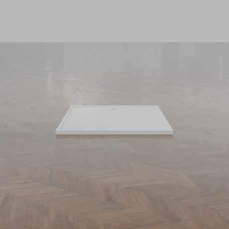 1430 × 1230 Rectangular Shower Tray – 45mm Slim Non-Slip — end view · Omnitub gallery end