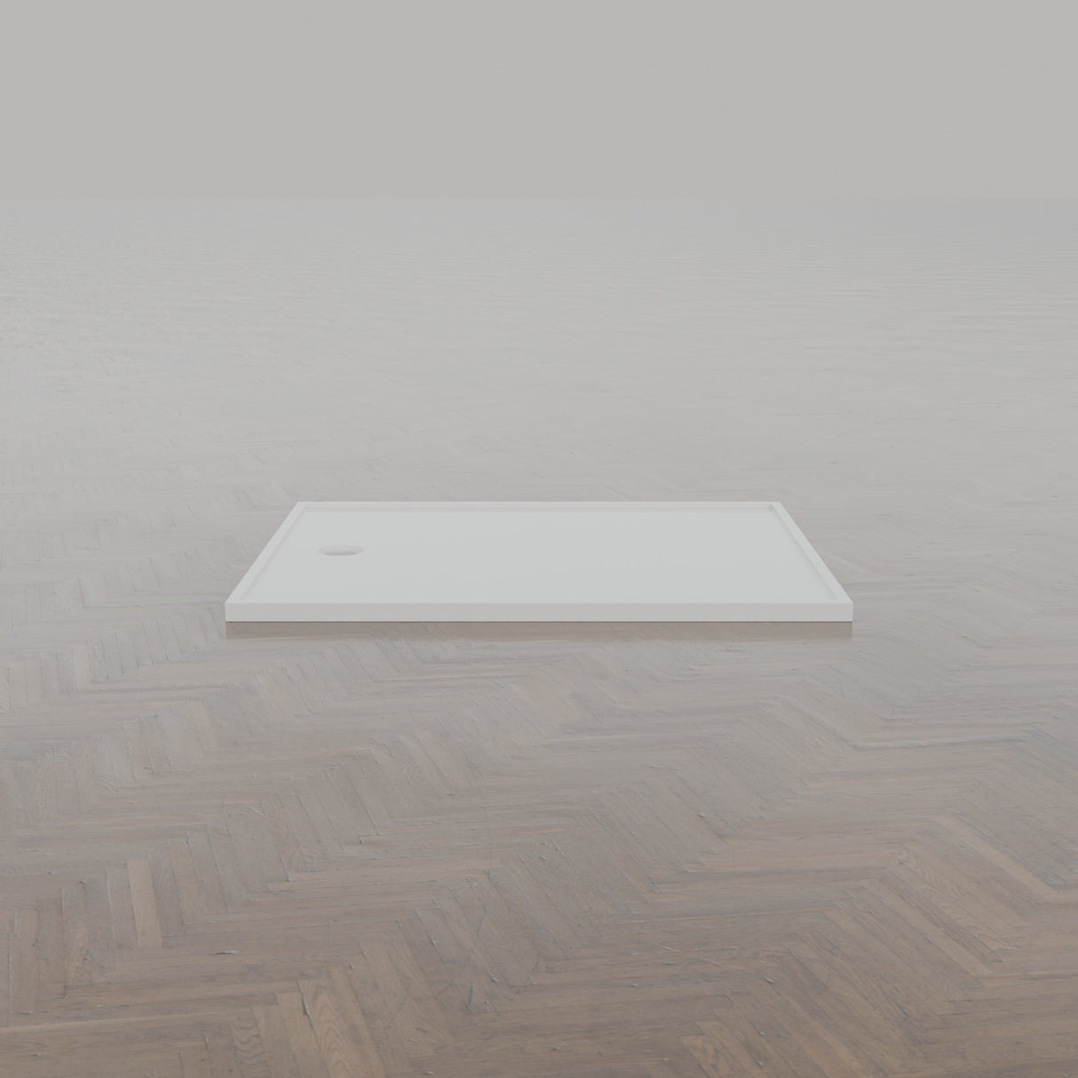 1430 × 1230 Rectangular Shower Tray – 45mm Slim Non-Slip — side profile · Omnitub gallery side