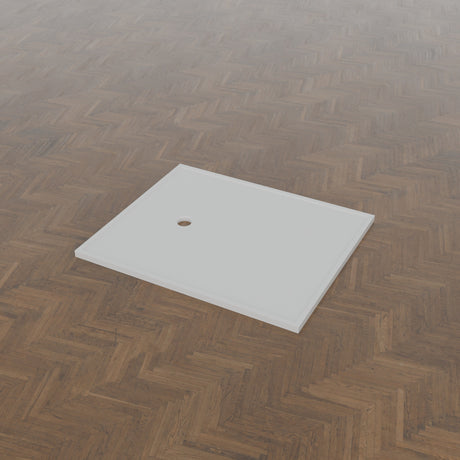 1450 × 1210 Rectangular Shower Tray – 45mm Slim Non-Slip — three-quarter view · Omnitub gallery 34