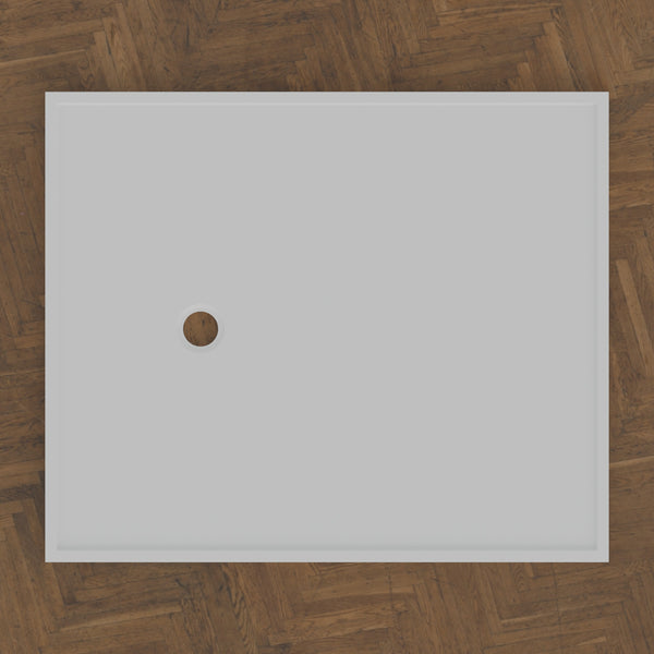 1450 × 1210 Rectangular Shower Tray – 45mm Slim Non-Slip — bird's-eye · Omnitub bird's-eye hero