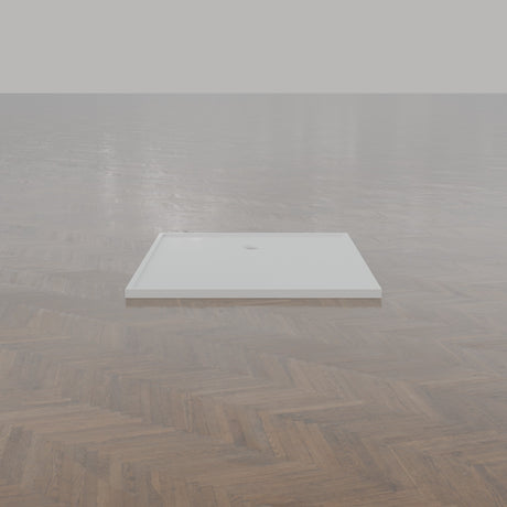 1450 × 1210 Rectangular Shower Tray – 45mm Slim Non-Slip — end view · Omnitub gallery end