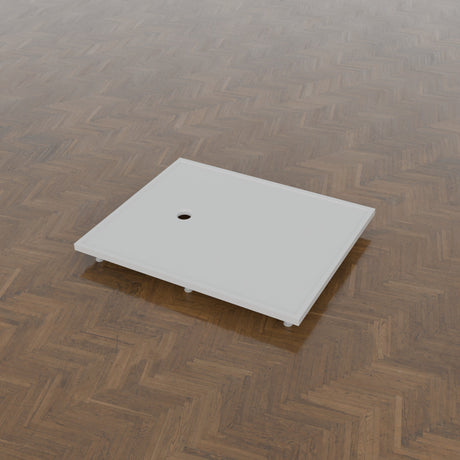 1450 × 1210 Rectangular Shower Tray – 45mm Slim Non-Slip — on the riser kit · Omnitub gallery feet34