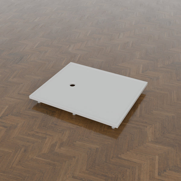 1450 × 1210 Rectangular Shower Tray – 45mm Slim Non-Slip — on the riser kit · Omnitub gallery feet34