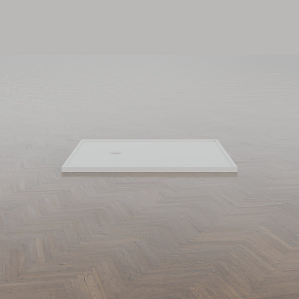 1450 × 1210 Rectangular Shower Tray – 45mm Slim Non-Slip — side profile · Omnitub gallery side