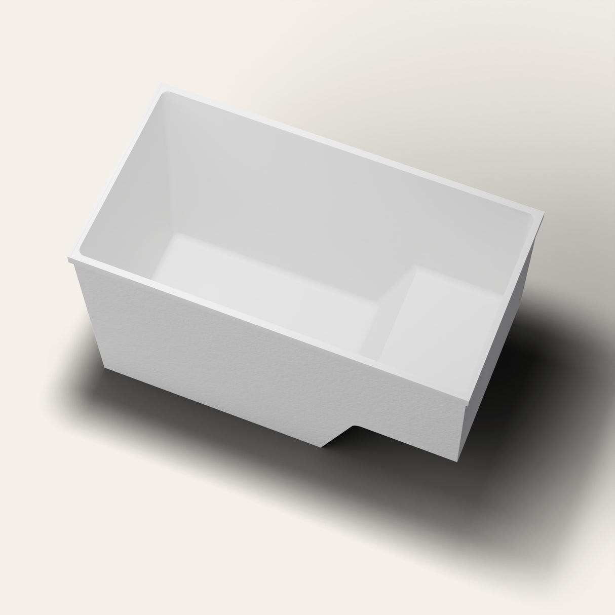 Omnitub 1495 x 800 seated soaking tub in long