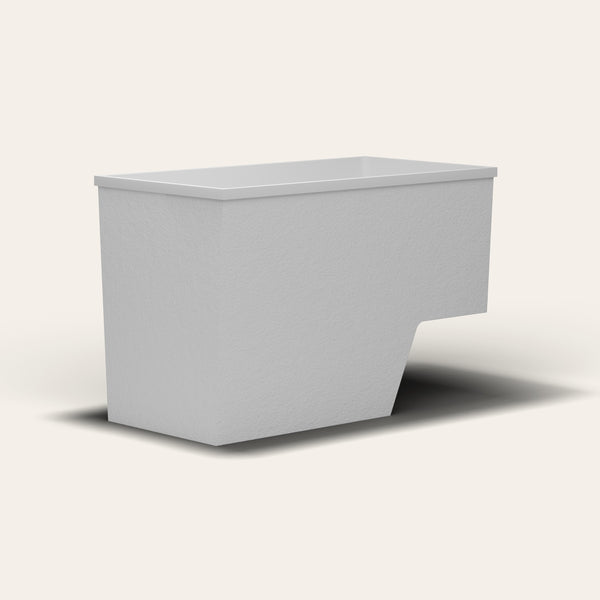 Omnitub 1495 x 800 seated soaking tub lowcorner