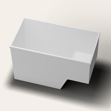 Omnitub 1495 x 800 seated soaking tub rimdetail