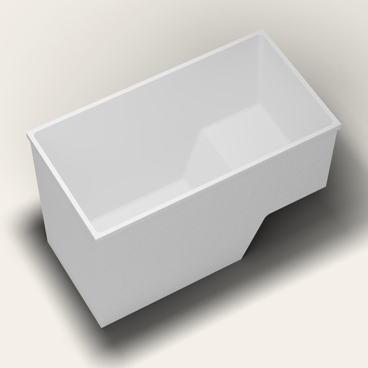Omnitub 1495 x 800 seated soaking tub tipped