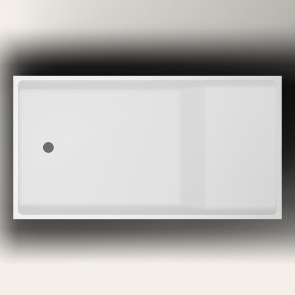 Omnitub 1495 x 800 seated soaking tub topdown