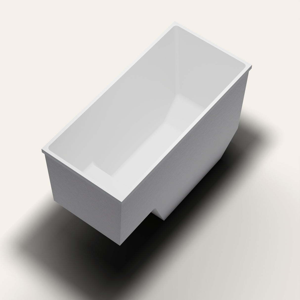 Omnitub 1500 x 700 seated soaking tub in corner
