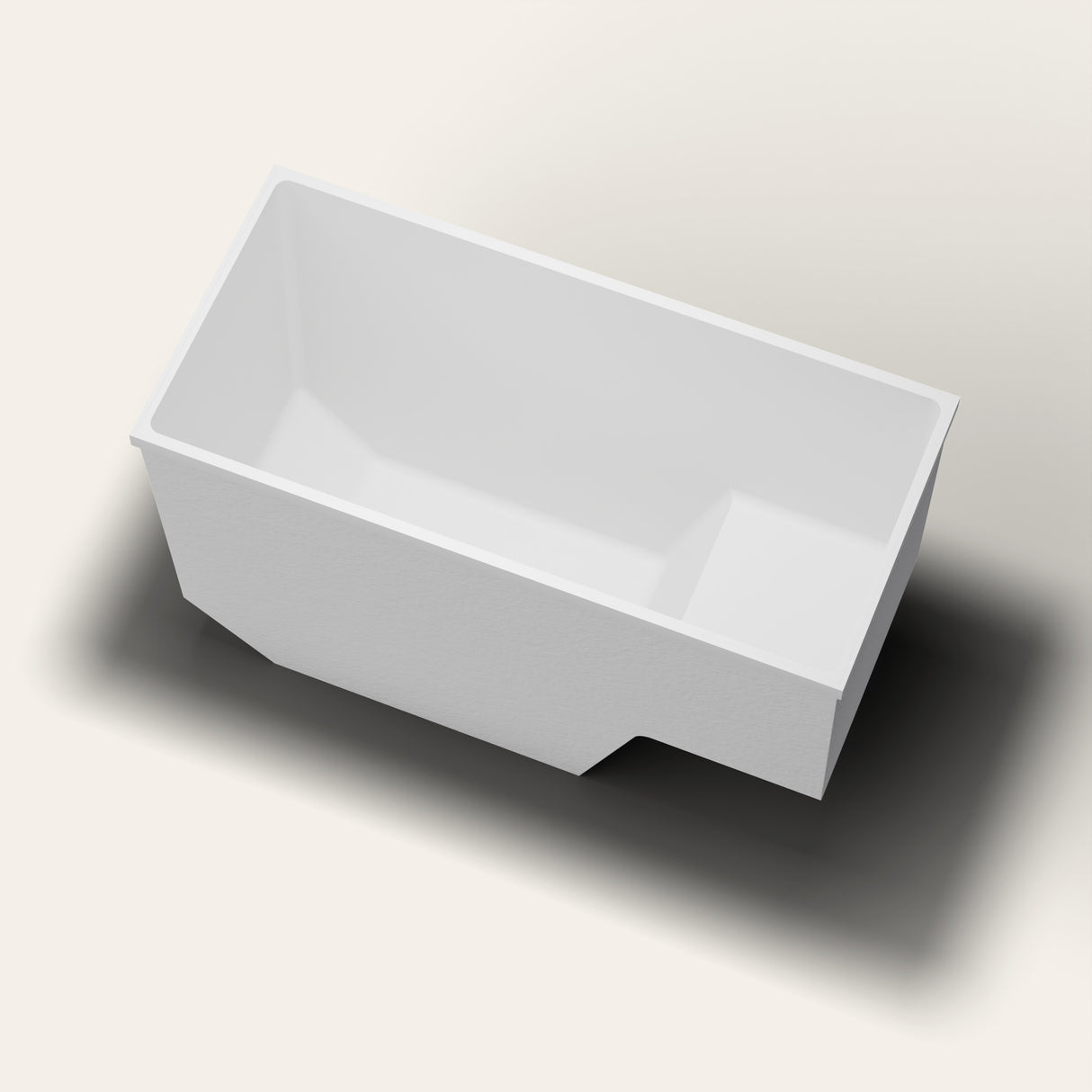 Omnitub 1500 x 700 seated soaking tub in long