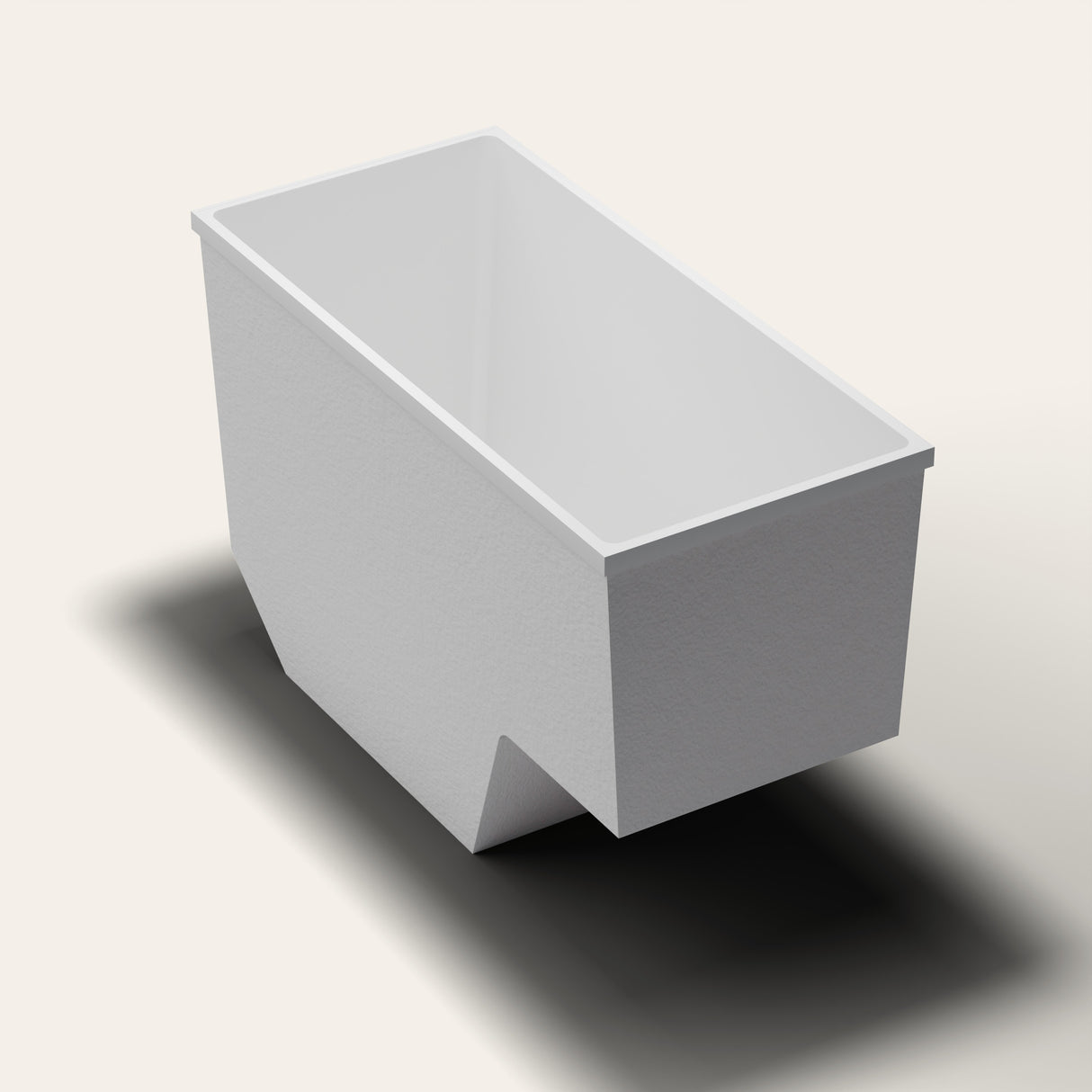 Omnitub 1500 x 700 seated soaking tub quarter
