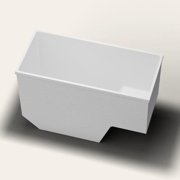 Omnitub 1500 x 700 seated soaking tub rimdetail