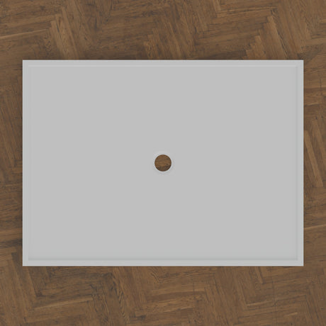 1500 × 1100 Rectangular Shower Tray – 45mm Slim Non-Slip — bird's-eye · Omnitub bird's-eye hero