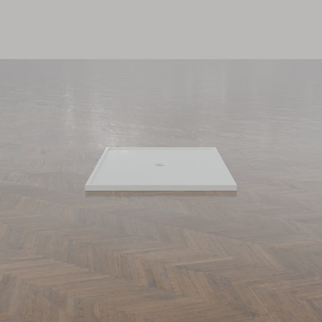 1500 × 1100 Rectangular Shower Tray – 45mm Slim Non-Slip — end view · Omnitub gallery end