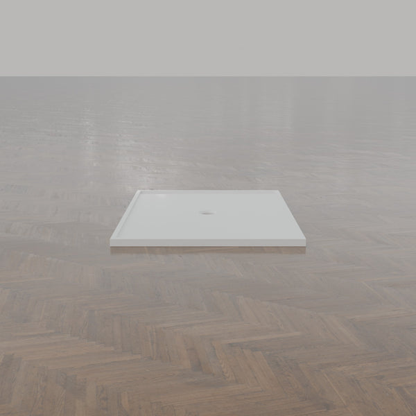 1500 × 1100 Rectangular Shower Tray – 45mm Slim Non-Slip — end view · Omnitub gallery end