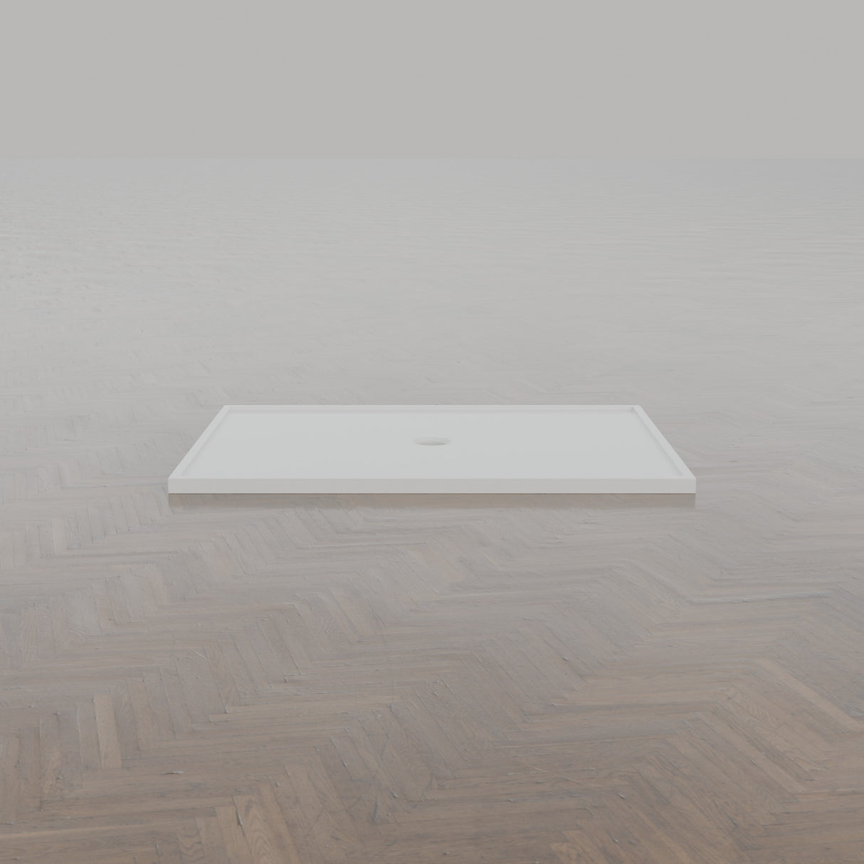 1500 × 1100 Rectangular Shower Tray – 45mm Slim Non-Slip — side profile · Omnitub gallery side