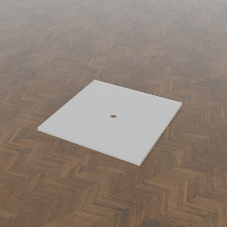 1500 × 1500 Square Shower Tray – 45mm Slim Non-Slip — three-quarter view · Omnitub gallery 34