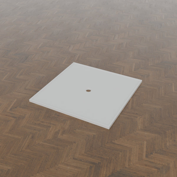 1500 × 1500 Square Shower Tray – 45mm Slim Non-Slip — three-quarter view · Omnitub gallery 34