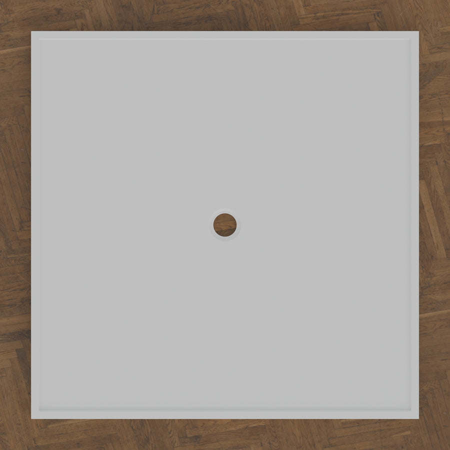 1500 × 1500 Square Shower Tray – 45mm Slim Non-Slip — bird's-eye · Omnitub bird's-eye hero