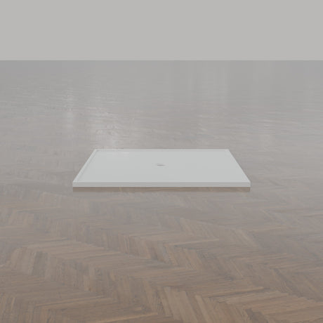 1500 × 1500 Square Shower Tray – 45mm Slim Non-Slip — end view · Omnitub gallery end