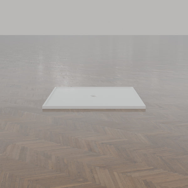 1500 × 1500 Square Shower Tray – 45mm Slim Non-Slip — end view · Omnitub gallery end