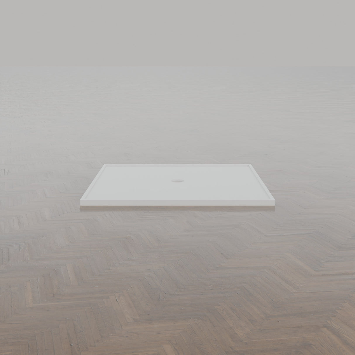 1500 × 1500 Square Shower Tray – 45mm Slim Non-Slip — side profile · Omnitub gallery side