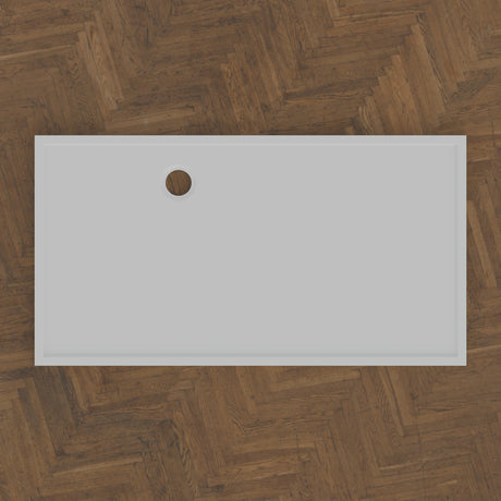 1500 × 800 Rectangular Shower Tray – 45mm Slim Non-Slip — bird's-eye · Omnitub bird's-eye hero