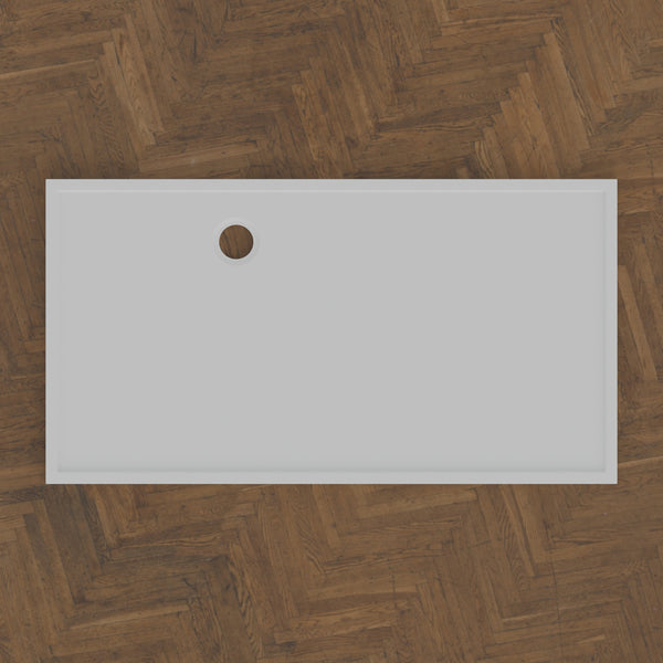 1500 × 800 Rectangular Shower Tray – 45mm Slim Non-Slip — bird's-eye · Omnitub bird's-eye hero