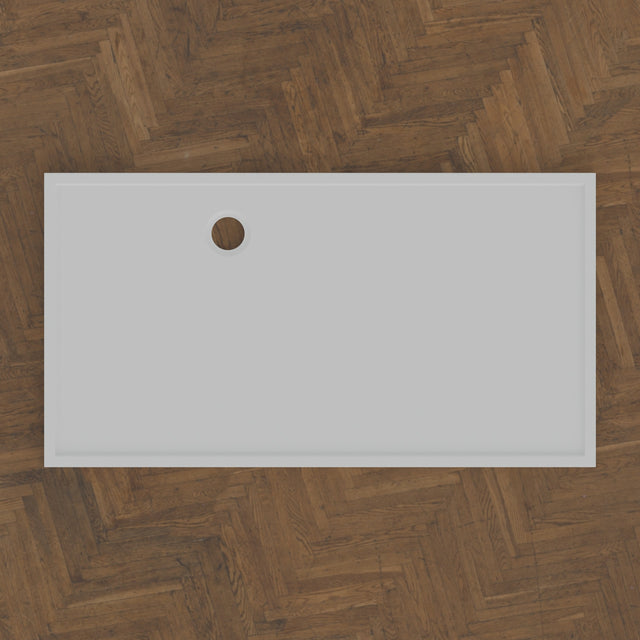 1500 × 800 Rectangular Shower Tray – 45mm Slim Non-Slip — bird's-eye · Omnitub bird's-eye hero