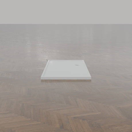 1500 × 800 Rectangular Shower Tray – 45mm Slim Non-Slip — end view · Omnitub gallery end