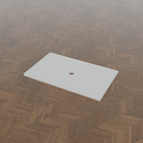 1500 × 900 Rectangular Shower Tray – 45mm Slim Non-Slip — three-quarter view · Omnitub gallery 34