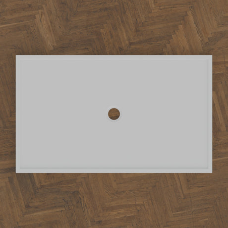 1500 × 900 Rectangular Shower Tray – 45mm Slim Non-Slip — bird's-eye · Omnitub bird's-eye hero