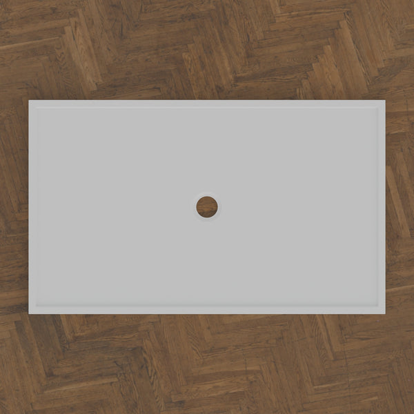 1500 × 900 Rectangular Shower Tray – 45mm Slim Non-Slip — bird's-eye · Omnitub bird's-eye hero
