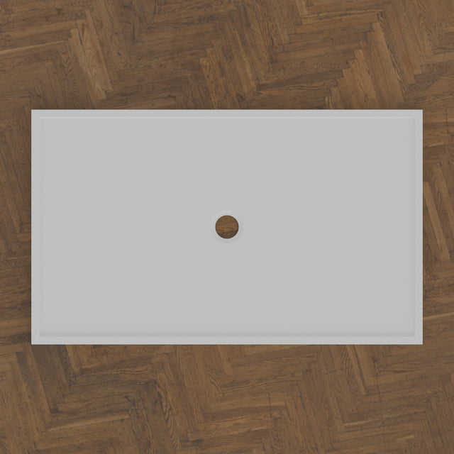 1500 × 900 Rectangular Shower Tray – 45mm Slim Non-Slip — bird's-eye · Omnitub bird's-eye hero