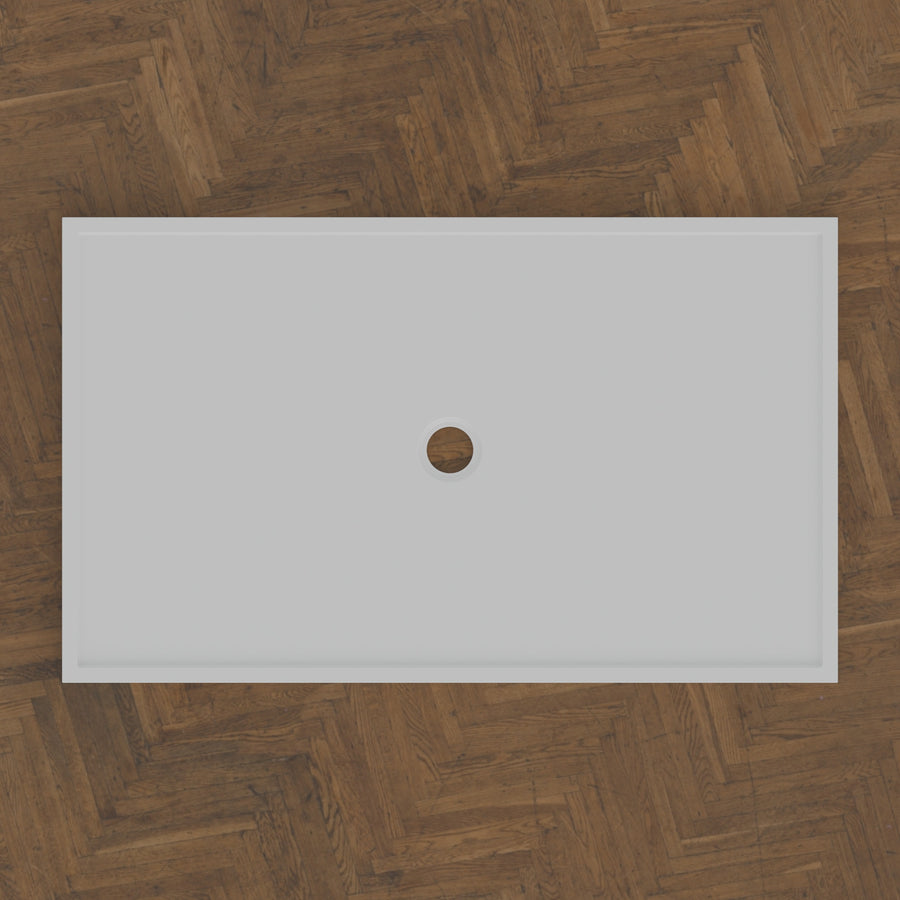 1500 × 900 Rectangular Shower Tray – 45mm Slim Non-Slip — bird's-eye · Omnitub bird's-eye hero