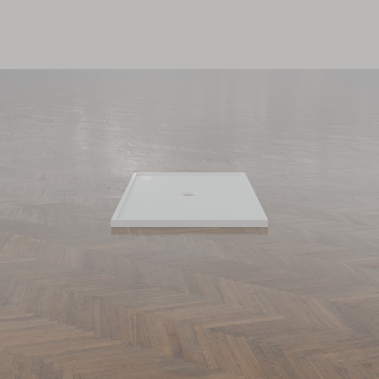 1500 × 900 Rectangular Shower Tray – 45mm Slim Non-Slip — end view · Omnitub gallery end