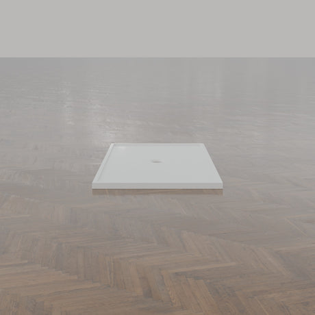 1500 × 900 Rectangular Shower Tray – 45mm Slim Non-Slip — end view · Omnitub gallery end