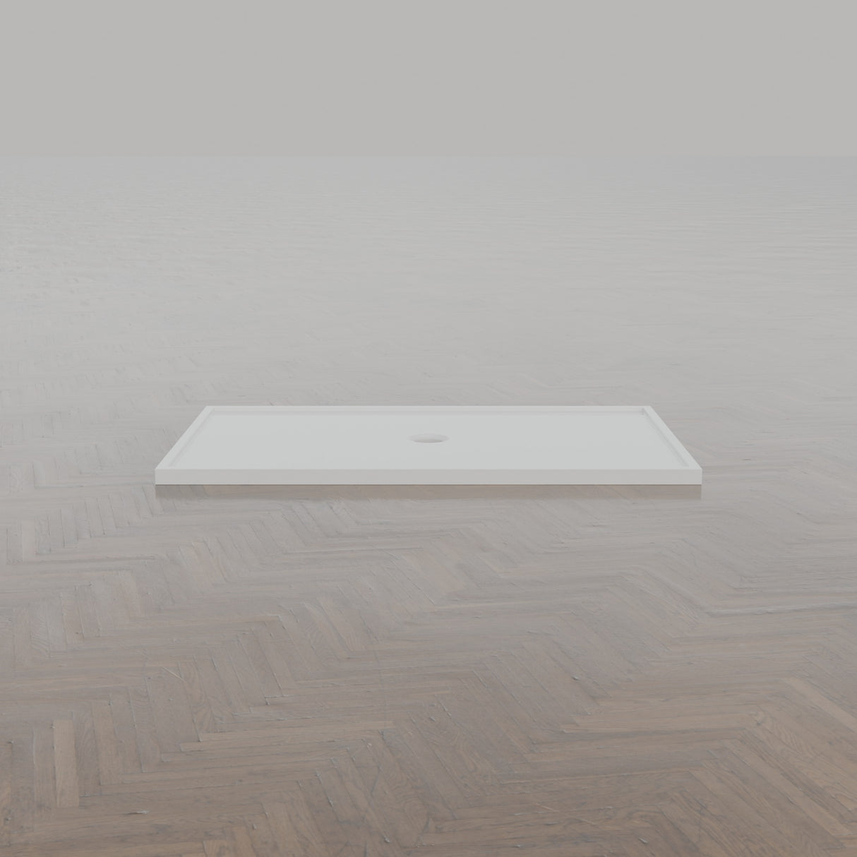 1500 × 900 Rectangular Shower Tray – 45mm Slim Non-Slip — side profile · Omnitub gallery side