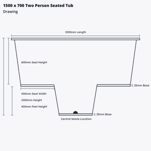 Baignoire à assise profonde 1100 L x 700 W x 1000 H Baignoire de trempage japonaise d'Omnitub