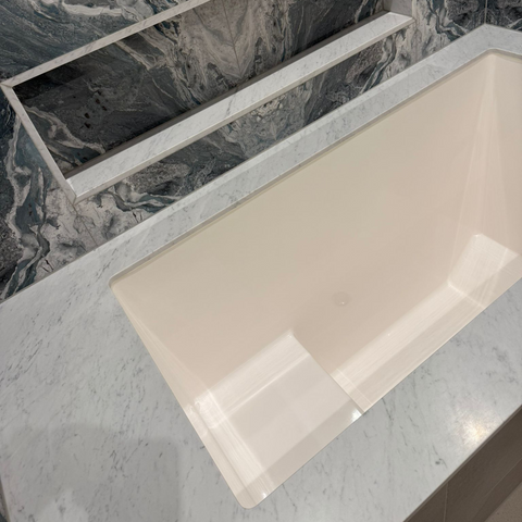 Deep Bathtub With Seat 1500 L x 700 W x 1000 Depth Handmade by Omnitub