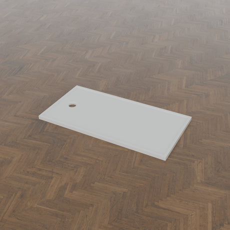 1550 × 800 Rectangular Shower Tray – 45mm Slim Non-Slip — three-quarter view · Omnitub gallery 34