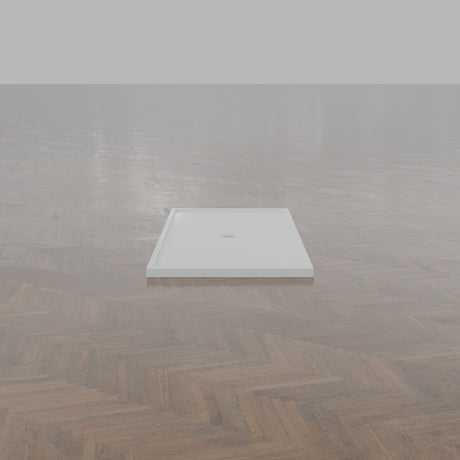 1600 × 800 Rectangular Shower Tray – 45mm Slim Non-Slip — end view · Omnitub gallery end