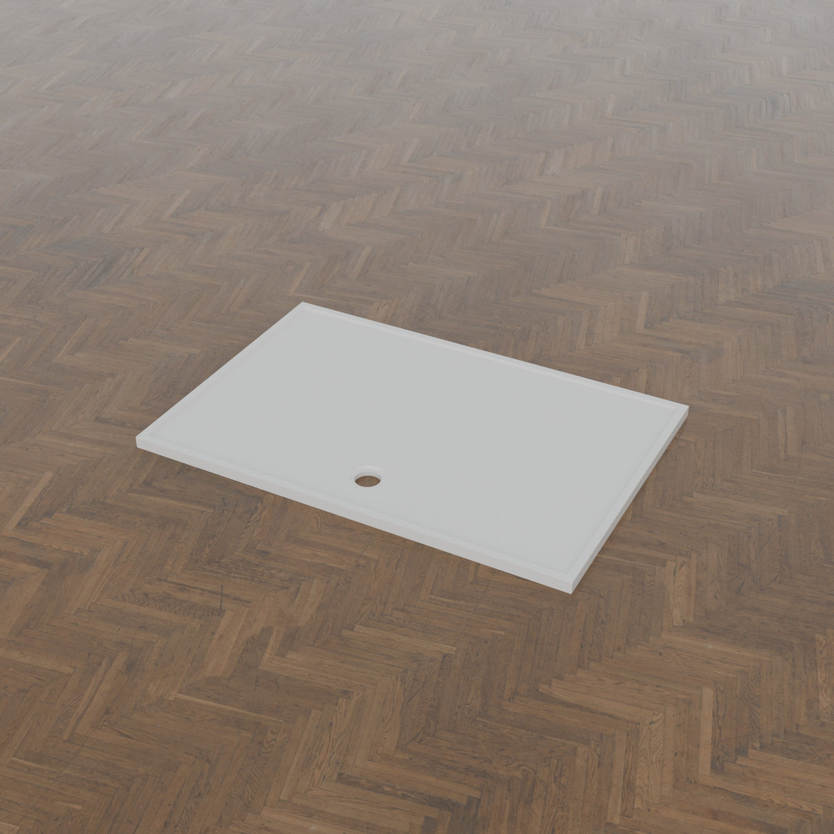 1650 × 1100 Rectangular Shower Tray – 45mm Slim Non-Slip — three-quarter view · Omnitub gallery 34
